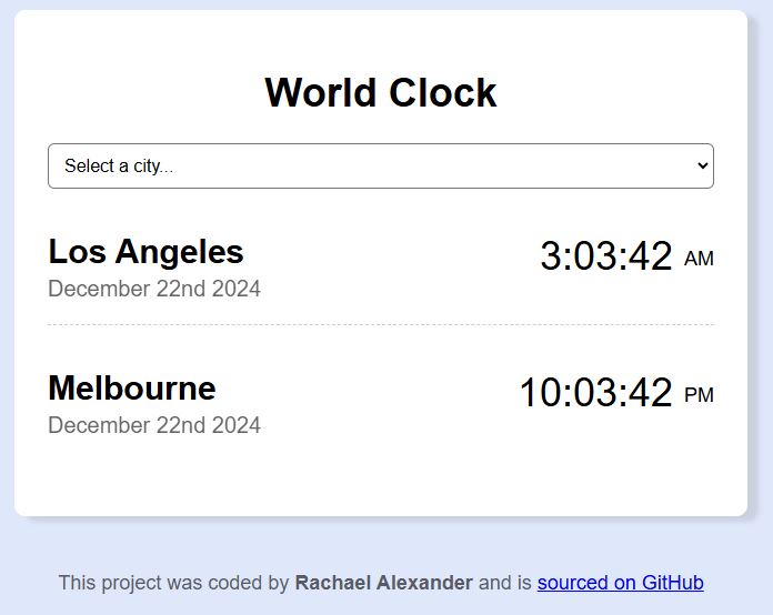 World Clock App Screenshot